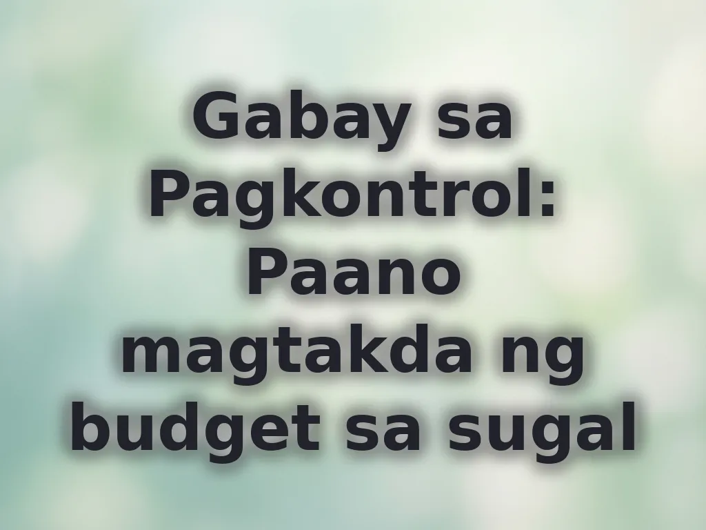 Gabay sa Pagkontrol: Paano magtakda ng budget sa sugal